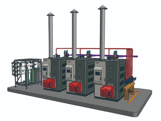 D级新型锅炉模块化组装