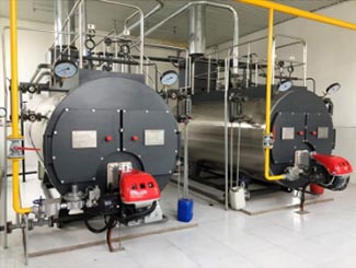 内蒙鄂尔多斯2台8吨燃气蒸汽锅炉